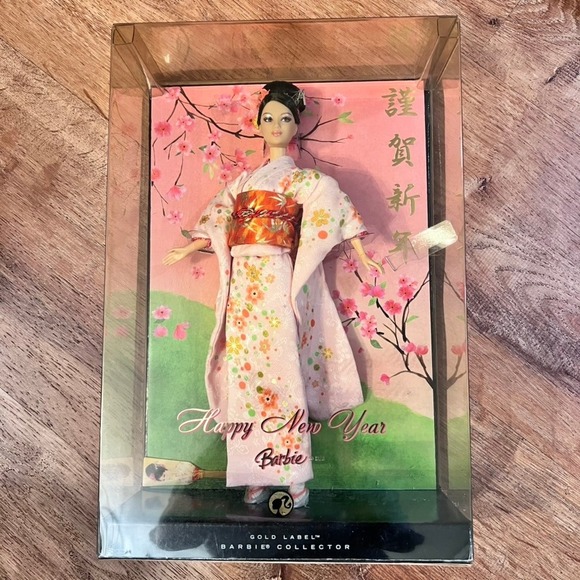 Mattel Other - Mattel Happy New Year Barbie Doll Gold Label Pink Kimono L9606 NEW Limited 2007